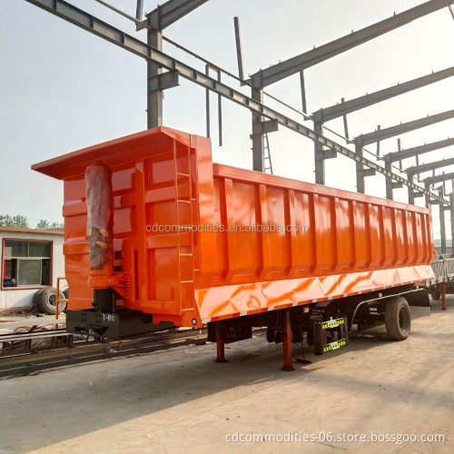 Бренд Chengda использовал 4AXLE U Type 100tons Используется прицепа для дампы чашки для прицепа